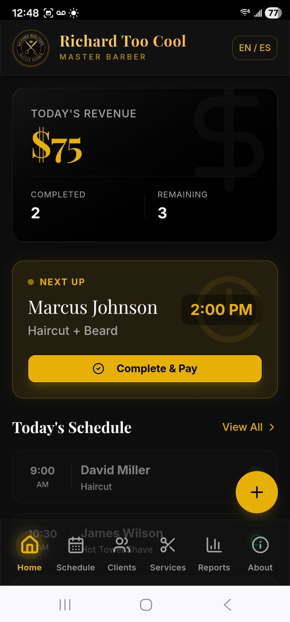 Revenue dashboard